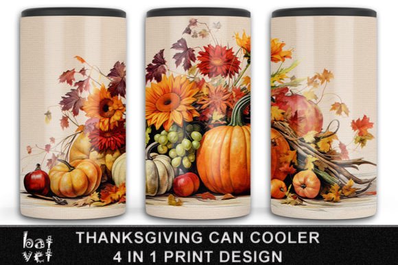 Download 4 in 1 Thanksgiving Can Cooler Design - Cooler design Collection