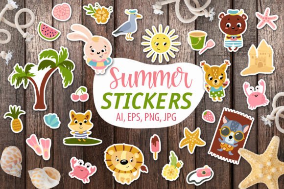 Download Summer/ Printable Stickers Cricut Design - Premium Resources