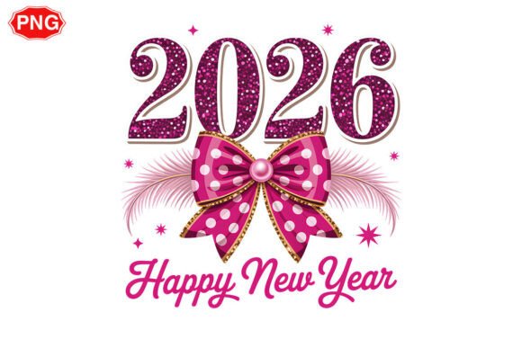 Download Coquette Bow New Year Sublimation Png - New year sublimation Collection