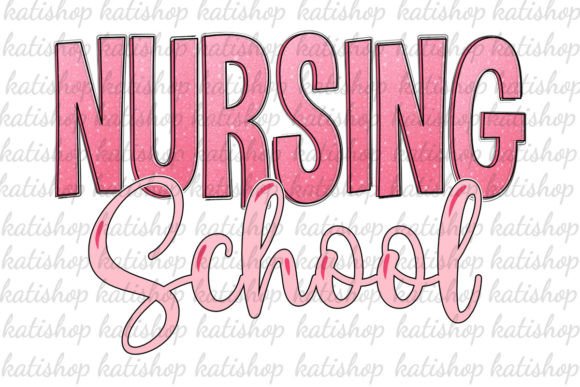 Download Pink Nursing School Glitter Sublimation - Glitter Collection