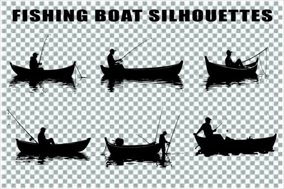 Download Silhouettes of Men and Dogs Fishing - Premium Resources