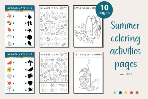 Download Summer Printable Coloring Activity Pages - Summer printable Collection