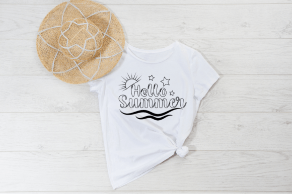 Download Hello Summer Printable T-shirt Design. - Premium Bundle