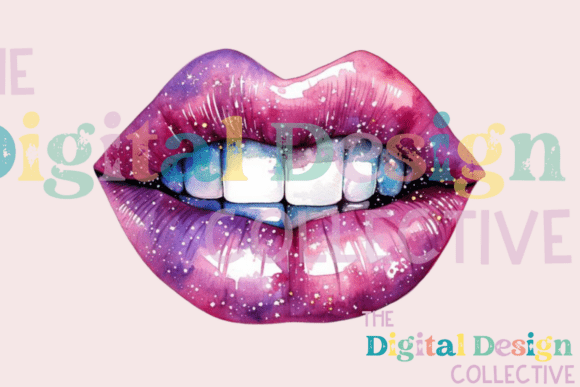 Download Glitter Lips Clipart Sublimation Png - Glitter Collection