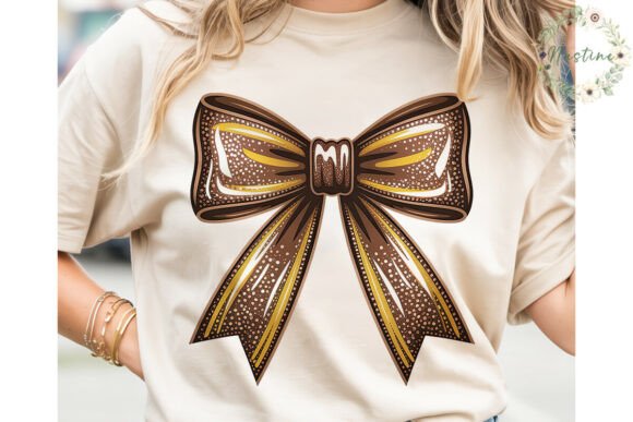 Download Bronze Glitter Bow Sublimation Design - Glitter Collection